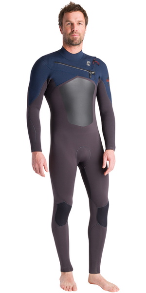 2025 C-Skins Mens Nuwave Rewired 5/4mm Chest Zip Wetsuit C-NRW54MCZ - Meteor / Meteor X / Bluestone X
